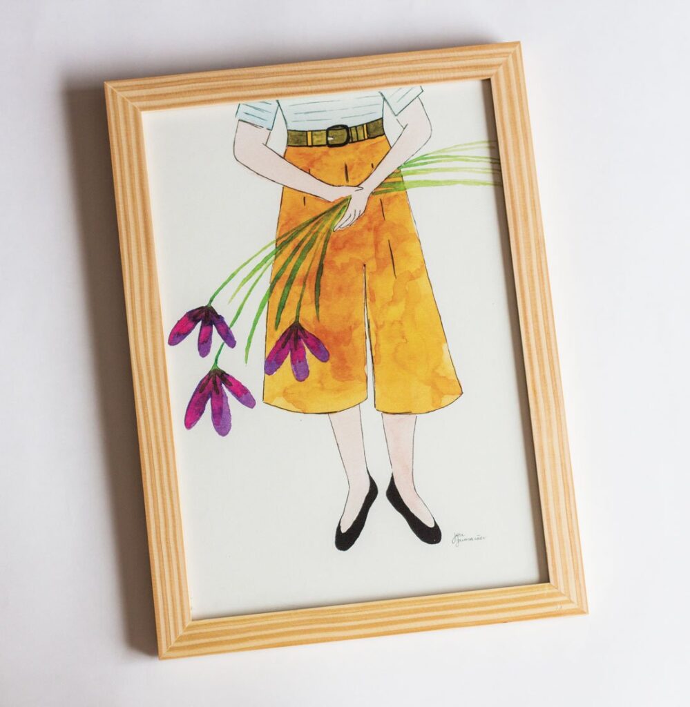 Ilustração "Mulher com flores"