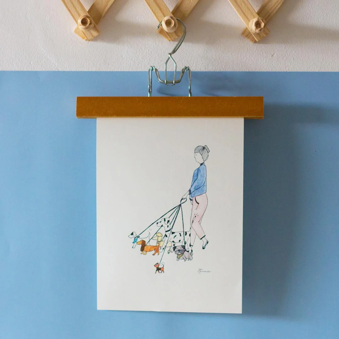 Ilustração "Hora do passeio"
