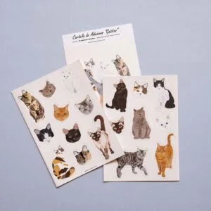 Cartela de Adesivos "Gatitos"