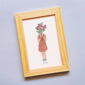 Ilustração 'Lembrei de Você' - Rosa