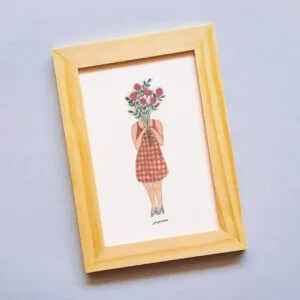 Ilustração 'Lembrei de Você' - Rosa